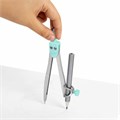 Готовальня BRAUBERG SCHOOL KIT, 11 предметов, циркуль 115 мм, циркуль 125 мм, чертежные принадлежности, мятный цвет, 210706 210706