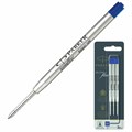 Стержень шариковый PARKER "Quinkflow", КОМПЛЕКТ 3 шт., металлический, 98 мм, узел 1 мм, блистер, синий, 2119152 170380