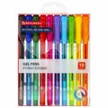 Ручки гелевые BRAUBERG "Extra Glide Gel", НАБОР 10 ЦВЕТОВ, трехгранные, игольчатый наконечник 0,7 мм, линия 0,5 мм, 144079 144079