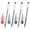 Ручки гелевые STAFF "Basic" GP-789, НАБОР 4 ЦВЕТА, хромированный наконечник, узел 0,5 мм, 142792 142792