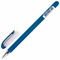 Ручка гелевая BRAUBERG "Profi-Gel SOFT", СИНЯЯ, линия письма 0,4 мм, стандартный наконечник 0,5 мм, прорезиненный корпус SOFT-TOUCH, 144130 144130