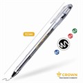Ручка гелевая CROWN "Hi-Jell", ЧЕРНАЯ, корпус прозрачный, узел 0,5 мм, линия письма 0,35 мм, HJR-500B 143069