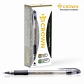 Ручка гелевая с грипом CROWN "Hi-Jell Needle Grip", ЧЕРНАЯ, узел 0,7 мм, линия письма 0,5 мм, HJR-500RNB 143064