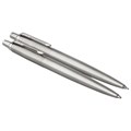 Набор PARKER "Jotter Stainless Steel CT": шариковая ручка синяя и механический карандаш, 2093256 143359