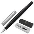 Ручка перьевая PARKER "Jotter Bond Street Black CT", черный, детали нержавеющая сталь, синяя, 2030947 142943