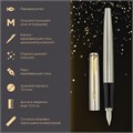 Ручка перьевая PARKER "Jotter Core Stainless Steel GT", ежедневник А5 черный, пакет, 880902 880902