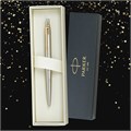 Ручка шариковая PARKER "Jotter Core Stainless Steel GT", ежедневник А5 синий, пакет, 880889 880889