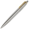 Ручка шариковая PARKER "Jotter Core Stainless Steel GT", корпус серебро, позолота, синяя, 1953182 142376