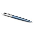 Ручка шариковая PARKER "Jotter Core Waterloo Blue CT", корпус голубой, детали хром, синяя, 1953191 142383