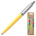 Ручка шариковая PARKER "Jotter Orig Yellow", корпус желтый, нержавеющая сталь, блистер, синяя, 2076056 143862