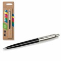 Ручка шариковая PARKER "Jotter Plastic CT", корпус черный, ежедневник А5 черный, белый срез, пакет, 880895 880895