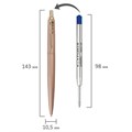 Ручка шариковая PARKER "Jotter XL Monochrome Pink Gold PGT", корпус "розовое золото", сталь, синяя, 2122755 143765