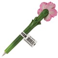 Ручка фигурная "ЦВЕТОЧКИ", СИНЯЯ, 4 дизайна ассорти, линия письма 0,5 мм, дисплей, BRAUBERG, 142775 142775