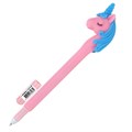 Ручка фигурная шариковая ЮНЛАНДИЯ "Единорог", мягкий силиконовый корпус, ассорти, СИНЯЯ, пишущий узел 0,7 мм, 143776 143776