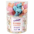 Ручка фигурная шариковая ЮНЛАНДИЯ "Мишка", мягкий силиконовый корпус, ассорти, СИНЯЯ, пишущий узел 0,7 мм, 143780 143780