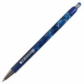 Ручка шариковая автоматическая BRAUBERG "Metropolis", СИНЯЯ, корпус синий, пишущий узел 0,5 мм, линия письма 0,3 мм, 144221 144221