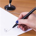 Ручка шариковая настольная BRAUBERG "Стенд-Пен Блэк1", СИНЯЯ, цепочка, корпус черный, линия письма 0,5 мм, 140889 140889