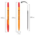 Ручка шариковая BRAUBERG "ULTRA ORANGE", КРАСНАЯ, узел 0,7 мм, чернила ГЕРМАНИЯ, наконечник ШВЕЙЦАРИЯ, 143564 143564
