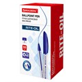 Ручка шариковая масляная BRAUBERG "Rite-Oil", СИНЯЯ, корпус прозрачный, узел 0,7 мм, линия письма 0,35 мм, 141702 141702