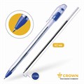 Ручка шариковая масляная CROWN "Oil Jell", СИНЯЯ, узел 0,7 мм, линия письма 0,5 мм, OJ-500B 143057