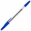 Ручка шариковая масляная STAFF "Basic BP-962", СИНЯЯ, корпус прозрачный, узел 1 мм, линия письма 0,7 мм, 142962 142962