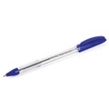 Ручка шариковая масляная ОФИСМАГ, СИНЯЯ, корпус прозрачный, узел 0,7 мм, линия письма 0,35 мм, 142151 142151