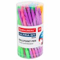 Ручка шариковая с грипом BRAUBERG "ULTRA GT NEON", СИНЯЯ, корпус ассорти, линия 0,35 мм, 144054 144054