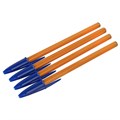 Ручки шариковые BIC "Orange Original", НАБОР 4 шт., СИНИЕ, узел 0,8 мм, линия письма 0,3 мм, пакет, 8308521 141308