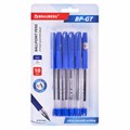 Ручки шариковые BRAUBERG "BP-GT", НАБОР 10 ШТУК, СИНИЕ, евронаконечник 0,7 мм, линия письма 0,35 мм, блистер, 144008 144008