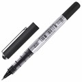 Ручка-роллер Uni-Ball Eye, ЧЕРНАЯ, корпус серебро, узел 0,5 мм, линия 0,3 мм, UB-150 BLACK 144119