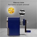 Точилка механическая BRAUBERG "ORIGINAL", для чернографитных и цветных карандашей, крепление к столу, корпус синий, 228480 228480