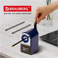 Точилка механическая BRAUBERG "ORIGINAL", для чернографитных и цветных карандашей, крепление к столу, корпус синий, 228480 228480