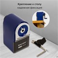 Точилка механическая BRAUBERG "ORIGINAL", для чернографитных и цветных карандашей, крепление к столу, корпус синий, 228480 228480