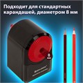 Точилка механическая BRAUBERG "ULTRA", для чернографитных и цветных карандашей, крепление к столу, корпус черный с красным, 228626 228626