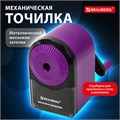 Точилка механическая BRAUBERG ULTRA для чернографитных и цветных карандашей, крепление к столу, цвет корпуса сиреневый с черным, 271341 271341