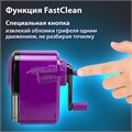 Точилка механическая BRAUBERG ULTRA для чернографитных и цветных карандашей, крепление к столу, цвет корпуса сиреневый с черным, 271341 271341