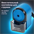 Точилка механическая BRAUBERG ULTRA для чернографитных и цветных карандашей, крепление к столу, цвет корпуса голубой с черным, 271342 271342
