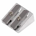 Точилка BRAUBERG "Style", металлическая клиновидная, 2 отверстия для чернографитных карандашей (в том числе утолщенных), 222486 222486