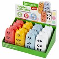 Точилка с ластиком 2 в 1 BRAUBERG KIDS "Зверушки", 2 отверстия, дизайн ассорти, 271989 271989