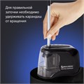 Точилка электрическая BRAUBERG "JET", питание от 4 батареек АА, спиралевидное лезвие, 228426 228426