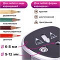 Точилка электрическая BRAUBERG DUAL (для 2 диаметров карандашей!), 4 батарейки АА, черная, 270581 270581