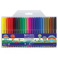Фломастеры BRAUBERG "АКАДЕМИЯ", 24 цвета, вентилируемый колпачок, ПВХ упаковка, 151413 151413