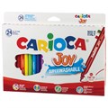 Фломастеры CARIOCA (Италия) "Joy", 24 цвета, суперсмываемые, вентилируемый колпачок, картонная коробка, 40615 150108
