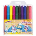 Фломастеры ЮНЛАНДИЯ 10 цветов, "ЮНЛАНДИК В АРКТИКЕ", утолщенные, ударопрочный наконечник, ПВХ, 151429 151429