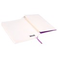 Блокнот А5 (130х210 мм), BRAUBERG ULTRA, под кожу, 80 г/м2, 96 л., в точку, сиреневый, 113013 113013