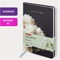 Блокнот А5 (143x210 мм), BRAUBERG VISTA "Bloom", под кожу, твердый, срез фольга, 80 л., 112071 112071