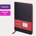 Блокнот А5 (148x218 мм), BRAUBERG "Metropolis Mix", под кожу, 80 л., в точку, черный, 113314 113314