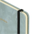 Блокнот А5 138x213мм BRAUBERG Velvet, резинка, держатель, 80л, клетка, серо-голубой, 116241 116241