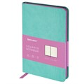 Блокнот МАЛЫЙ ФОРМАТ (100x150 мм) А6, BRAUBERG "Metropolis Mix", под кожу, 80 л., клетка, мятный, 113330 113330