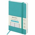 Блокнот МАЛЫЙ ФОРМАТ (91х140 мм) А6, BRAUBERG ULTRA, под кожу, 80 г/м2, 96 л., клетка, бирюзовый, 113027 113027